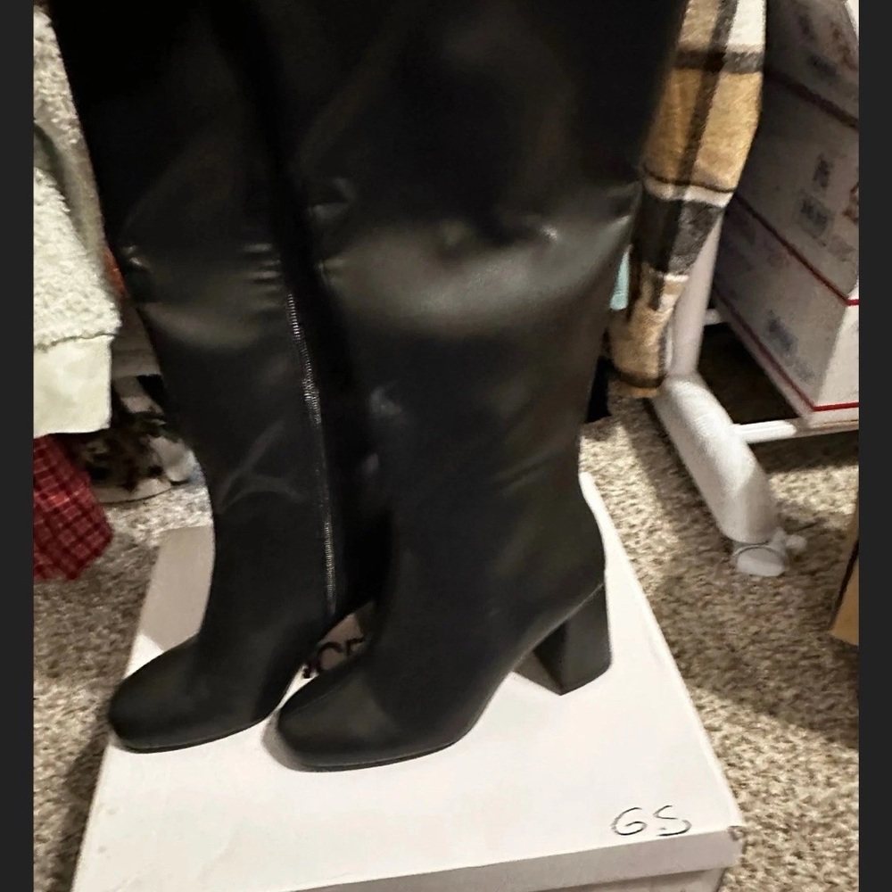 Princess Polly Women's Black Knee-High Boots Size 7